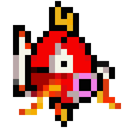 Pokemon Koi bead pattern, 21 by 21 beads