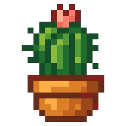 Potted Cactus bead pattern, 20 by 20 beads