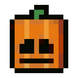 Pumpkin bead pattern, 16 by 16 beads