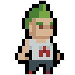 Punk Guy bead pattern, 21 by 21 beads