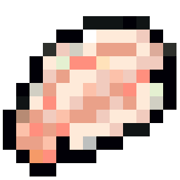 Raw Chicken Breast bead pattern, 13 by 13 beads