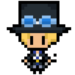Sabo | One Piece bead pattern, 25 by 25 beads