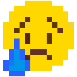 Sad Emoji with Tear bead pattern, 13 by 14 beads