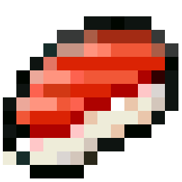 Salmon Nigiri bead pattern, 13 by 13 beads