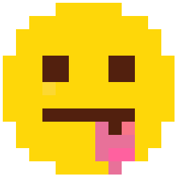 Silly Face with Tongue Out bead pattern, 13 by 13 beads