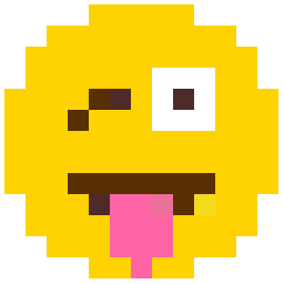 Silly Winking Face bead pattern, 13 by 13 beads