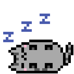 Sleeping Cat bead pattern, 28 by 28 beads
