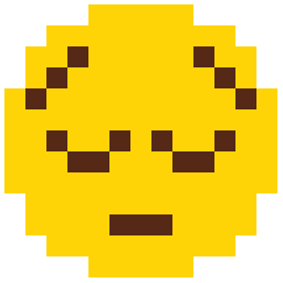 Sleepy Yellow Face bead pattern, 13 by 13 beads