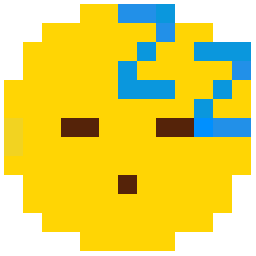 Sleepy Yellow Face bead pattern, 13 by 13 beads