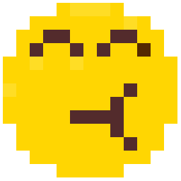 Smirking Yellow Face bead pattern, 13 by 13 beads