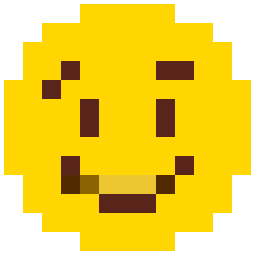 Smirking Yellow Face bead pattern, 13 by 13 beads