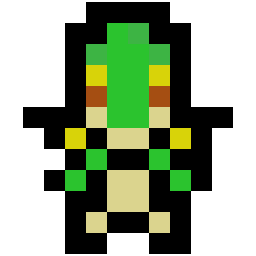 Snivy bead pattern, 12 by 12 beads