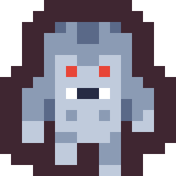 Snow Monster bead pattern, 16 by 16 beads