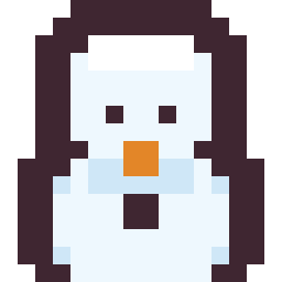 Snowman bead pattern, 16 by 16 beads
