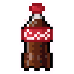 Coca - Red Soda Bottle bead pattern, 14 by 28 beads
