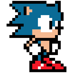 Sonic bead pattern, 25 by 25 beads