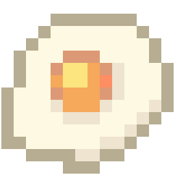 Sunny Side Up Egg bead pattern, 14 by 14 beads