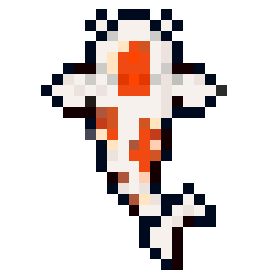 Swimming Koi Fish bead pattern, 24 by 24 beads