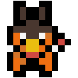 Tepig bead pattern, 12 by 12 beads