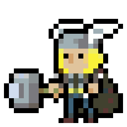 Thor bead pattern, 24 by 24 beads