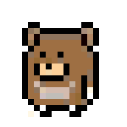 Tiny bear bead pattern, 20 by 20 beads