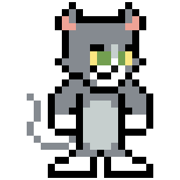 Tom The Cat bead pattern, 18 by 25 beads