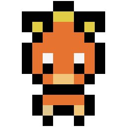 Torchic bead pattern, 12 by 12 beads
