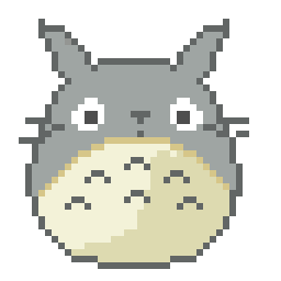 Totoro bead pattern, 39 by 39 beads