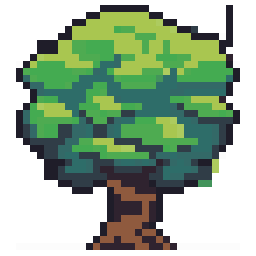 A tree bead pattern, 32 by 35 beads