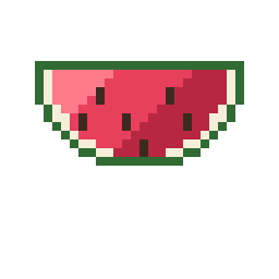 Watermelon Half Slice bead pattern, 32 by 32 beads