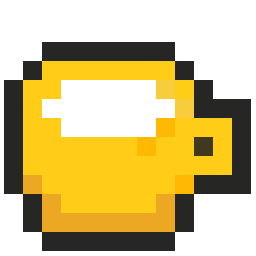 Yellow Mug bead pattern, 13 by 13 beads