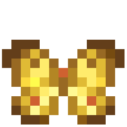 Yellow Swallowtail bead pattern, 13 by 13 beads