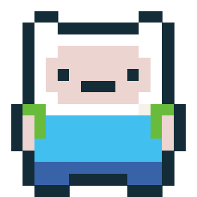 Finn Pixel Art - Pixel Art - simplepixelart.com