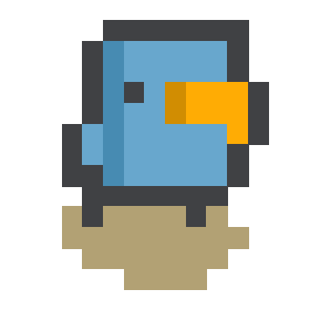 Blue duck pixel art