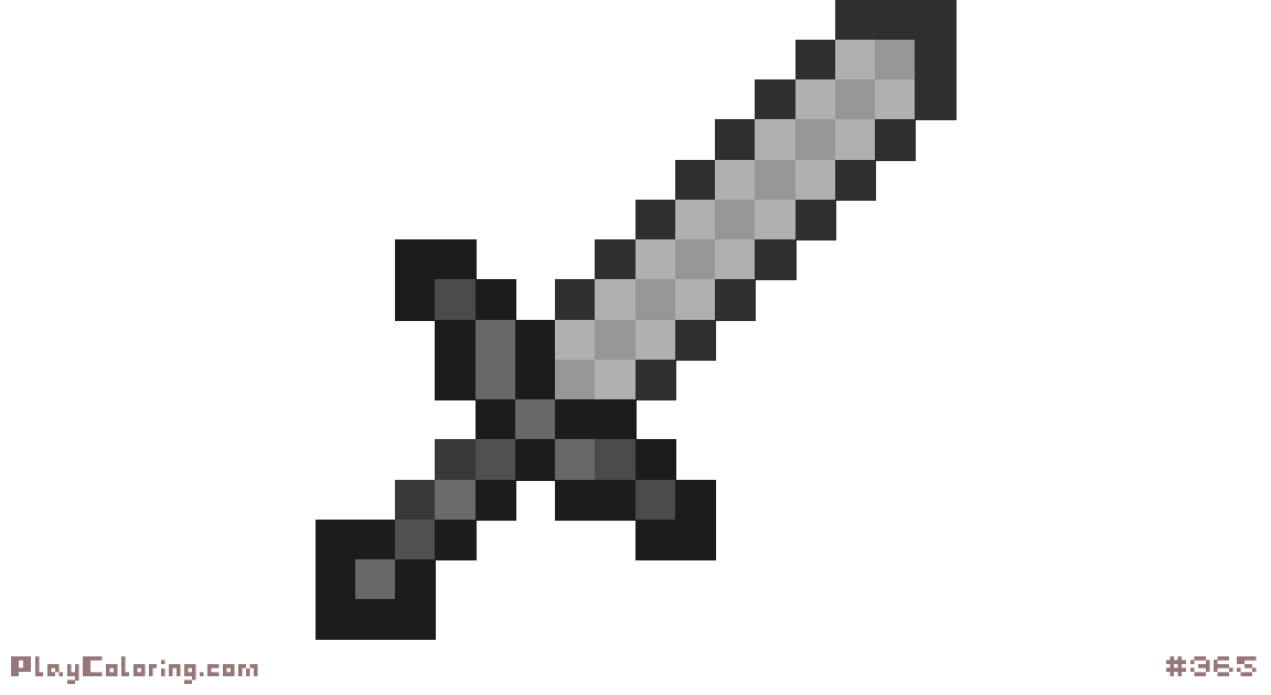 Minecraft: Diamond Sword - 16x16 Pixel Art by lam - simplepixelart.com