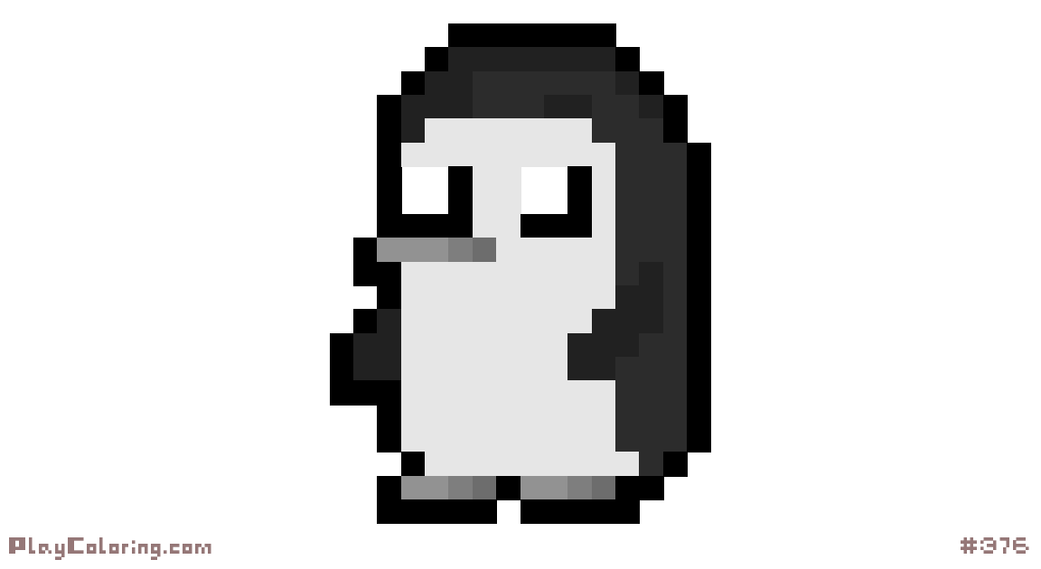 Penguin - 22x22 Pixel Art By Comficker - Simplepixelart.com