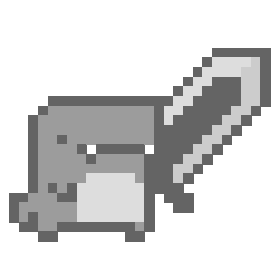 Dino with sword