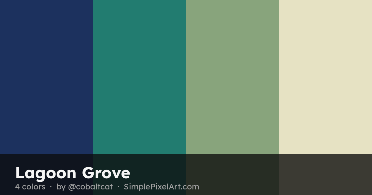 Lagoon Grove Color Palette by cobaltcat — 4 Colors & Hex Codes ...