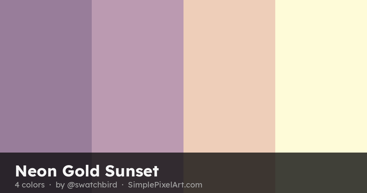 Neon Gold Sunset Color Palette by swatchbird — 4 Colors & Hex Codes ...
