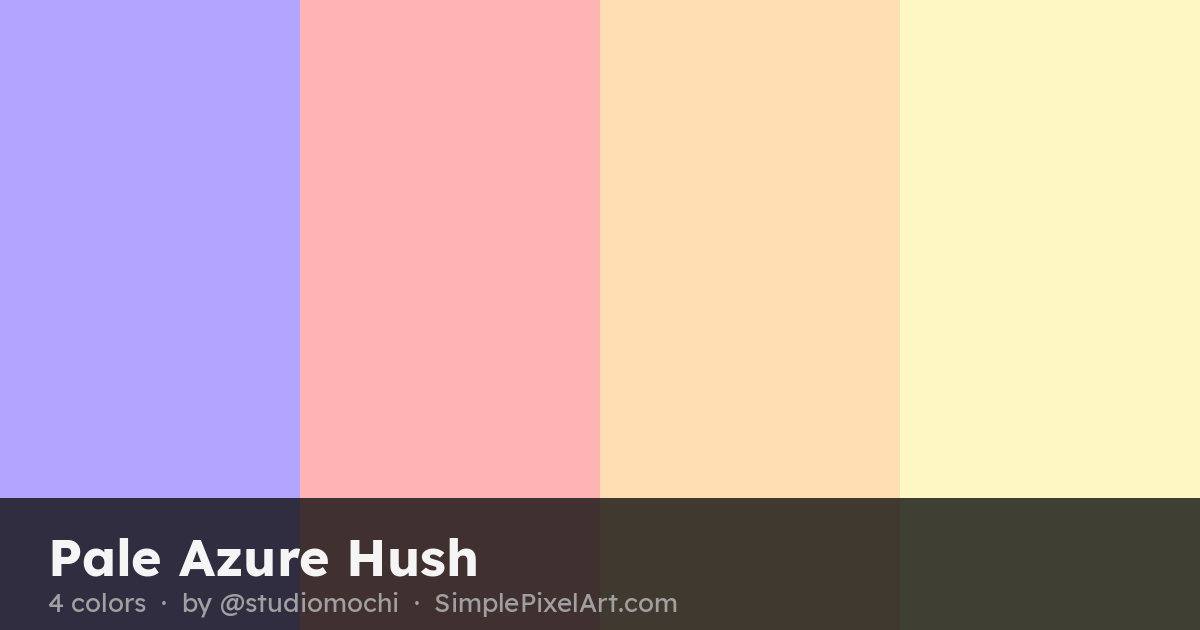 Pale Azure Hush Color Palette by studiomochi — 4 Colors & Hex Codes ...