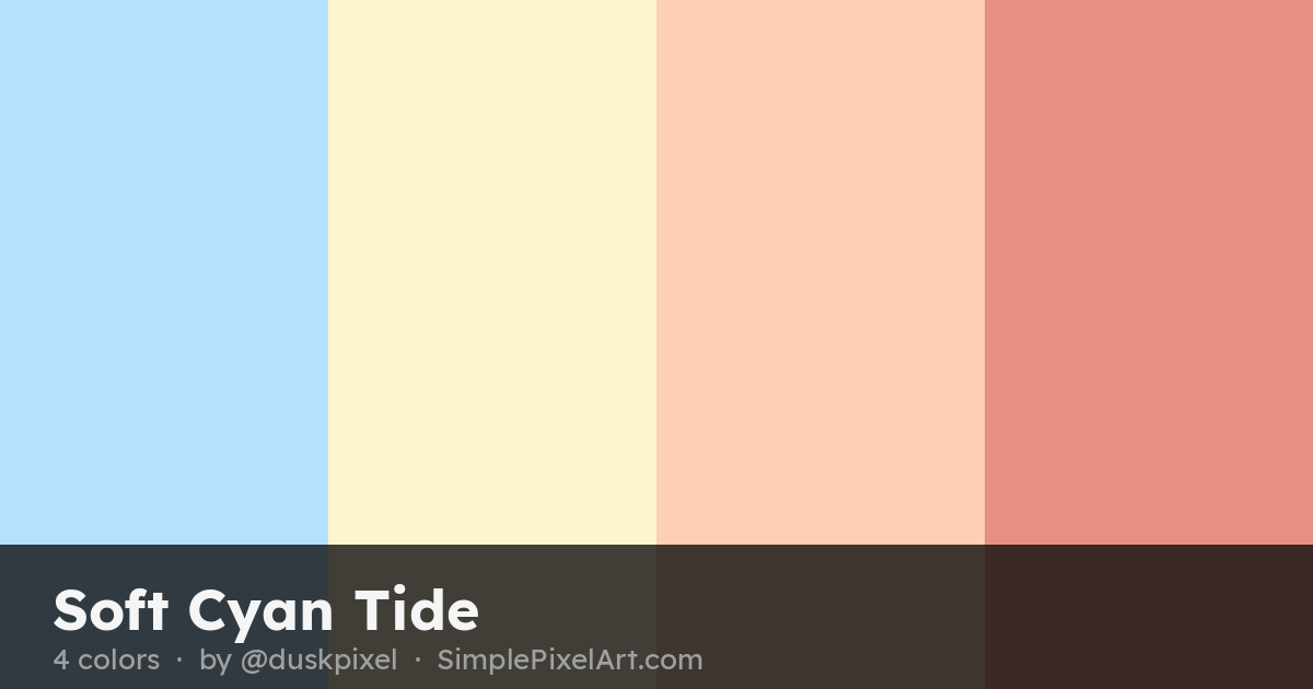 Soft Cyan Tide Color Palette by duskpixel — 4 Colors & Hex Codes ...