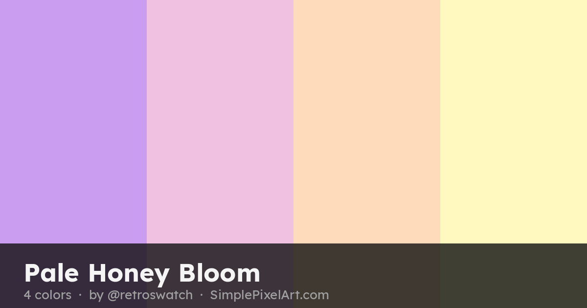 Pale Honey Bloom Color Palette by retroswatch — 4 Colors & Hex Codes ...