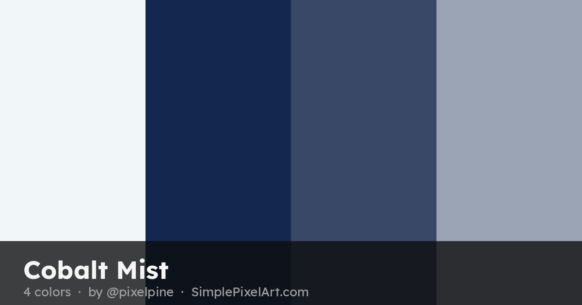 Cobalt Mist Color Palette by pixelpine — 4 Colors & Hex Codes ...