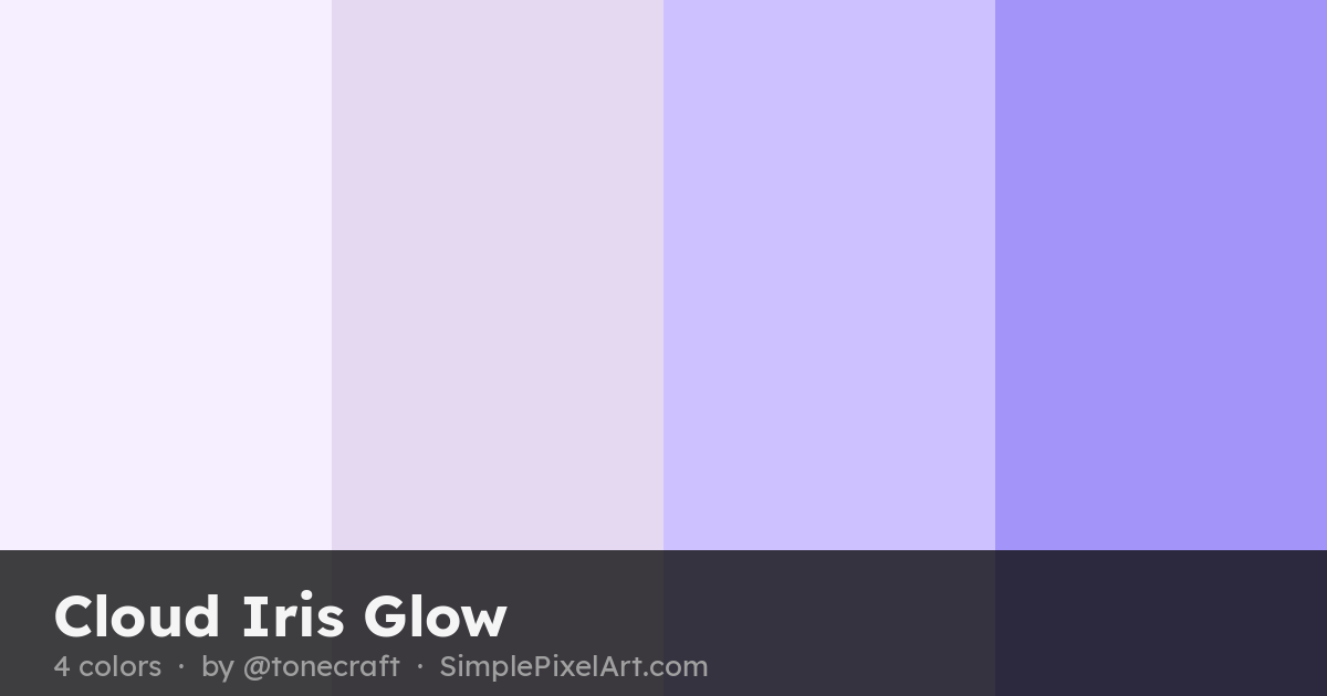 Cloud Iris Glow Color Palette by tonecraft — 4 Colors & Hex Codes ...