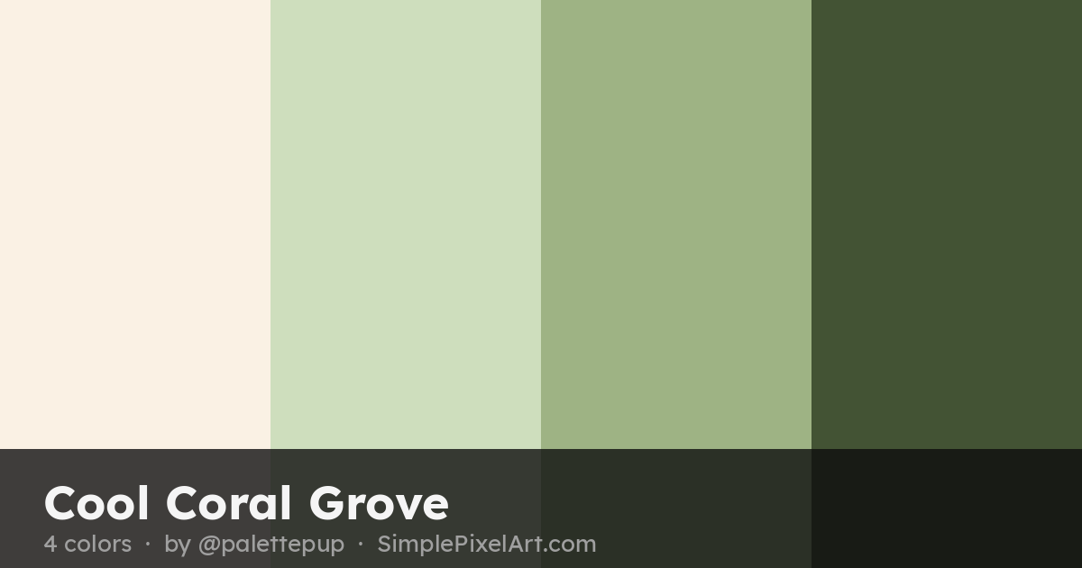 Cool Coral Grove Color Palette by palettepup — 4 Colors & Hex Codes ...
