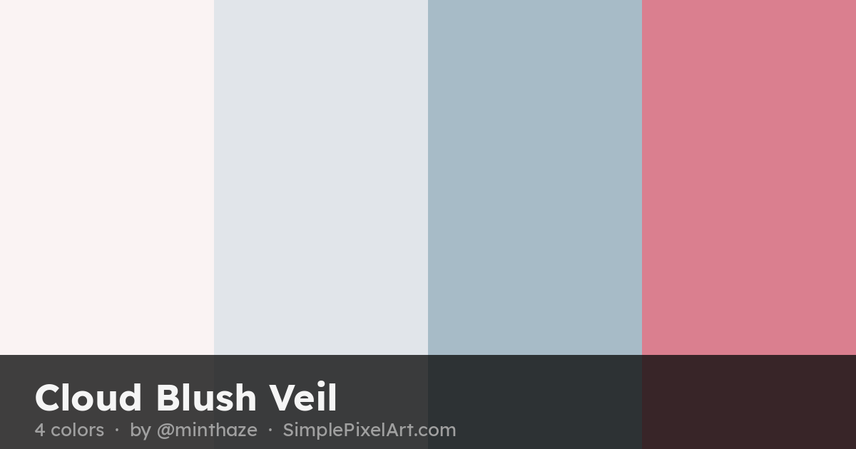 Cloud Blush Veil Color Palette by minthaze — 4 Colors & Hex Codes ...