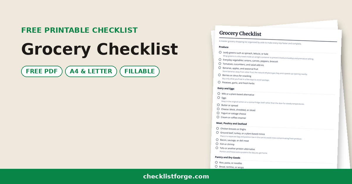 Grocery Checklist