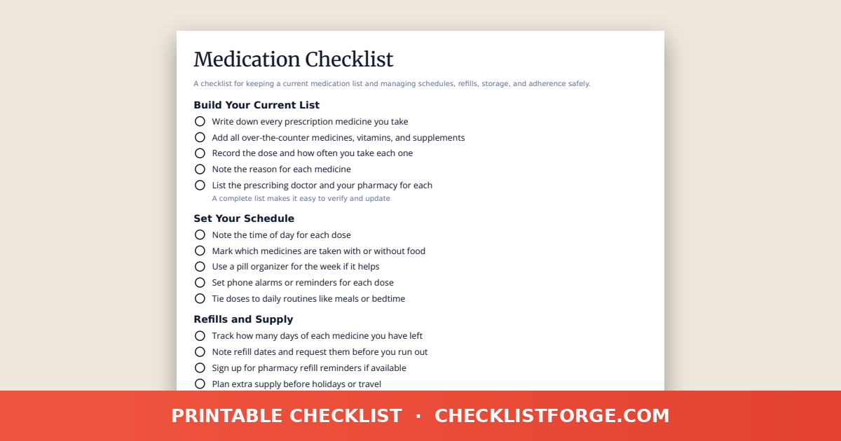 Medication Checklist