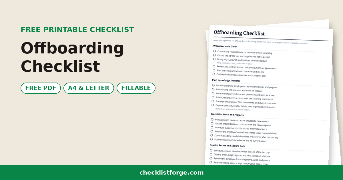 Offboarding Checklist