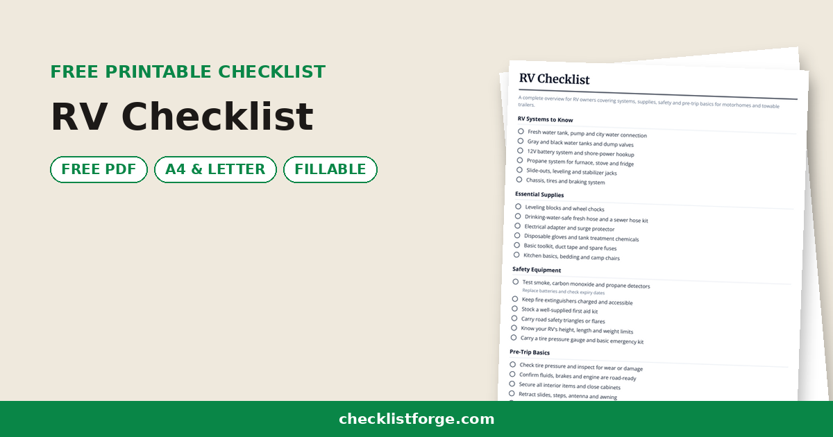 RV Checklist